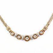 HALLMARKED 9CT GOLD & DIAMOND PENDANT NECKLACE