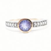 HALLMARKED 9CT GOLD TANZANITE & GEM SET RING