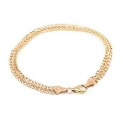 9CT GOLD DOUBLE LINKED BRACELET