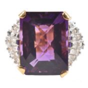 AMETHYST & DIAMOND COCKTAIL RING