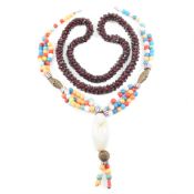TWO VINTAGE BEADED NECKLACES