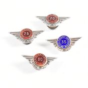 VINTAGE HALLMARKED SILVER & ENAMEL BRITISH AIRCRAFT CORPORTATION BADGES