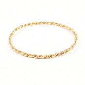 VINTAGE YELLOW METAL BANGLE BRACELET