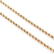 VINTAGE YELLOW METAL NECKLACE CHAIN