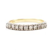 18CT GOLD & DIAMOND HALF ETERNITY RING