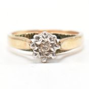 VINTAGE HALLMARKED 9CT GOLD & DIAMOND SOLITAIRE RING