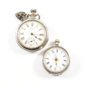 935 SILVER FOB WATCH & AN INGERSOLL MIDGET METAL POCKET WATCH