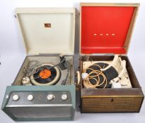 TWO VINTAGE RECORD PLAYERS - HMV & BUSH WITH GARRARD