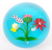 1988 BACCARAT GLASS MILLEFIORI & CANE WORK PAPERWEIGHT