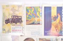 COLLECTION OF 20TH CENTURY ART DECO ADVERTISEMENT POSTERS