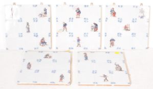 COLLECTION OF DELFT STYLE DUTCH WALL CERAMIC TILES