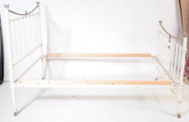 19TH CENTURY VICTORIAN CAST IRON DOUBLE BED FRAME