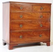 EARLY 19TH CENTURY GEORGE III OAK CHEST OF DRAWERS