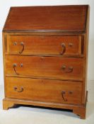 EDWARDIAN MAHOGANY PEDESTAL WRITING DESK BUREAU