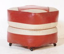 MID 20TH CENTURY MOROCCAN STYLE TWO TONE FOOTSTOOL