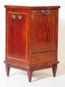EDWARDIAN MAHOGANY LINE INLAID PEDESTAL COAL PURDONIUM