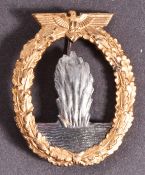 WWII SECOND WORLD WAR KRIEGSMARINE MINESWEEPER BADGE