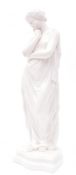 BELLEEK PORCELAIN FIGURE OF CLASSICAL MAIDEN