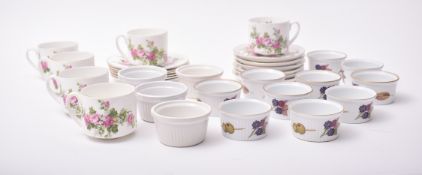 VINTAGE FLORAL DECORATIVE PORCELAIN RAMEKIN COLLECTION