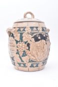 19TH CENTURY GERMAN LIDDED STONEWARE RUMTOFT