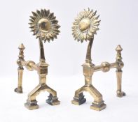 19TH CENTURY VICTORIAN AESTHETIC MOVEMENT FIRE DOGS