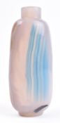 SMALL CARVED AGATE BOTTLE IN HUES OF BLUE & PURPLE