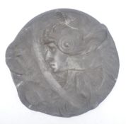 AFTER RICHARD AURILI (1834-1914) - SPELTER ART NOUVEAU PLAQUE