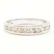 18CT WHITE GOLD & DIAMOND HALF ETERNITY RING