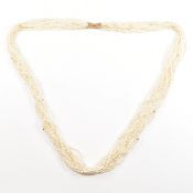 14CT GOLD & MULTI STRAND SEED PEARL NECKLACE