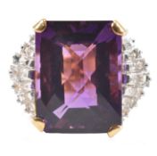 AMETHYST & DIAMOND COCKTAIL RING