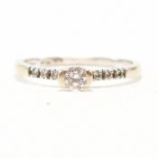 VINTAGE 9CT WHITE GOLD & CUBIC ZIRCONIA ENGAGEMENT STYLE RING