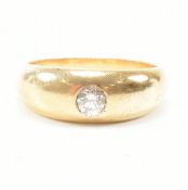 HALLMARKED 18CT GOLD & DIAMOND GYPSY RING