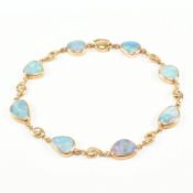 9CT GOLD & OPAL BRACELET CHAIN