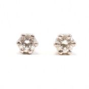 PAIR OF 18CT GOLD & DIAMOND STUD EARRINGS