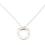 SILVER DESIGNER STYLE PENDANT NECKLACE