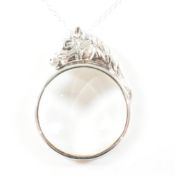 SILVER PENDANT PUZZLER NECKLACE IN THE FORM OF A HORSE