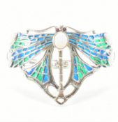 925 SILVER PLIQUE A HOUR OPEN & ENAMEL CUFF BANGLE