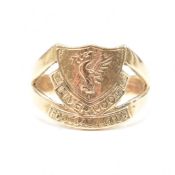 VINTAGE LIVERPOOL FOOTBALL CLUB YELLOW METAL RING