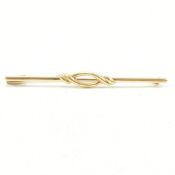 VINTAGE 14CT GOLD BAR BROOCH PIN