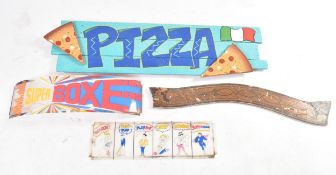 MIXED SELECTION OF 20TH CENTURY FAIRGROUND SIGNS