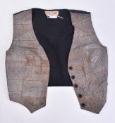OSSIE CLARK - MID CENTURY 1960S SNAKESKIN WAISTCOAT