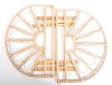 PAIR OF RETRO BAMBOO WICKER SINGLE BED HEADBOARDS