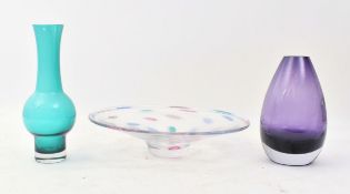 RIIHIMAKI LASI MID CENTURY VASES & MILLEFIORI DISH BOWL
