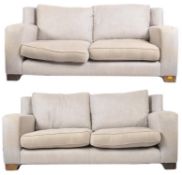 ROSSITERS OF BATH - PAIR OF MODERN BRISTISH DESIGN SOFAS