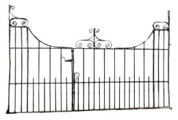 PAIR OF LARGE 20TH CENTURY WROUGHT IRON GATES