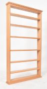 MID 20TH CENTURY BESPOKE MADE LIGHT OAK BOOKCASE