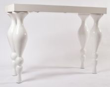 CONTEMPORARY DESIGNER GLOSS WHITE CONSOLE TABLE