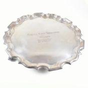EDWARD VII HALLMARKED IRISH SILVER SALVER