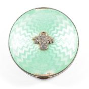 1920S HALLMARKED SILVER & GUILLOCHE ENAMEL COMPACT