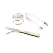 COLLECTION OF HALLMARKED SILVER ITEMS VICTORIAN & LATER